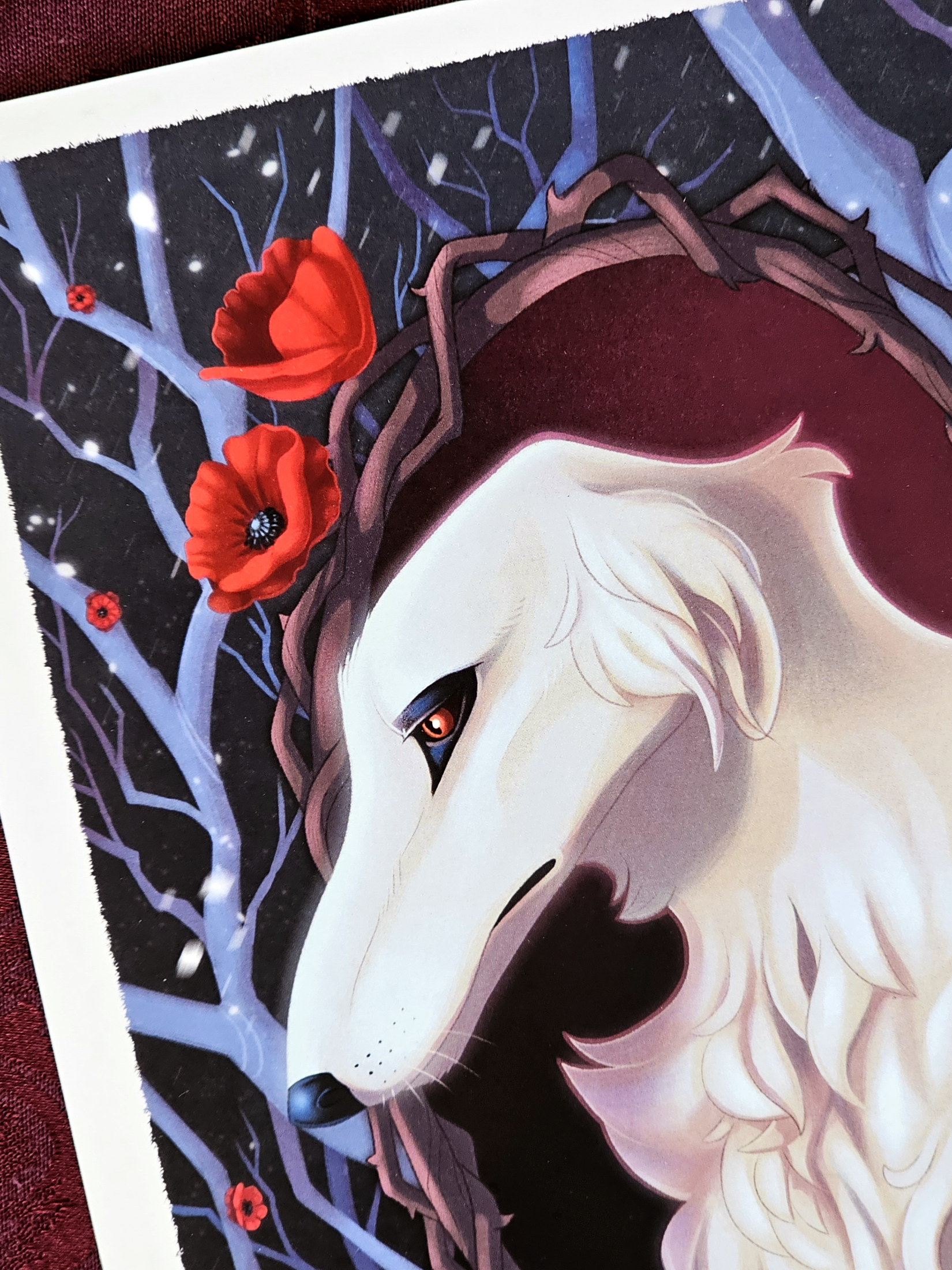 Borzoi in Thorns Art Print - 6x8 and 8x10 Wall Art - Painting for Dog Lovers - Image 3