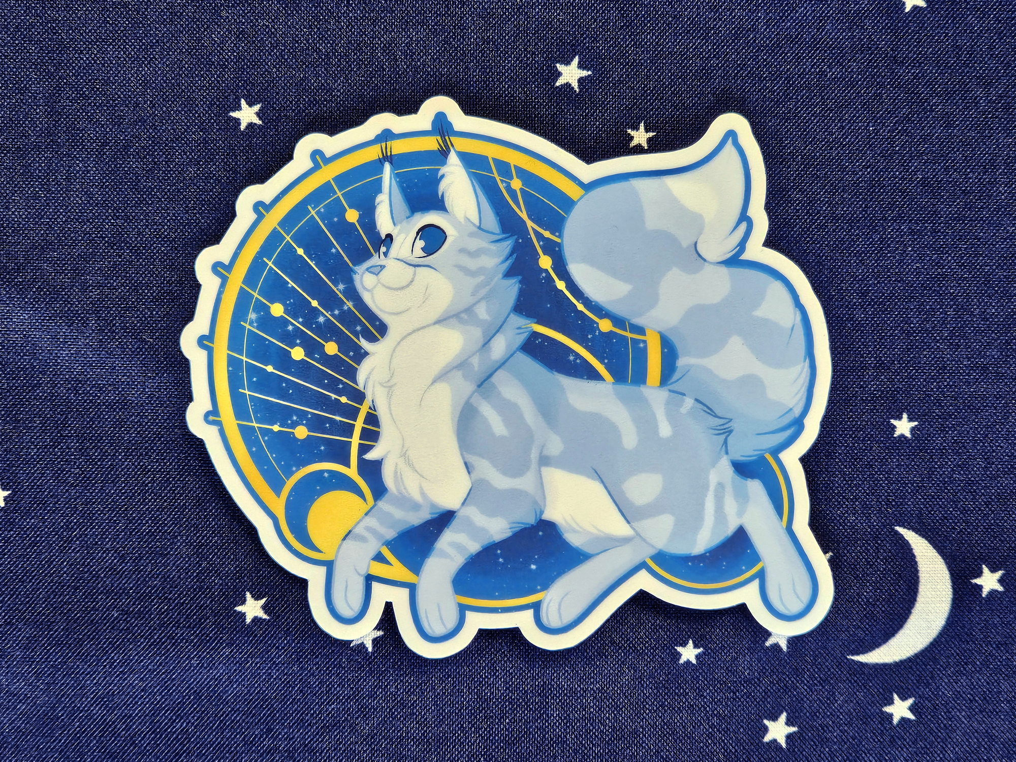 Celestial Animal Vinyl Stickers - Maine Coon Cat, Border Collie Dog, Fancy Rat Waterproof Stickers - Image 2