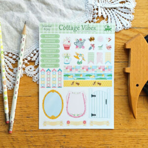 Cottage Vibes Sticker Sheets - Planner Stickers for Tracking, Productivity, Bullet Journals, and Agendas