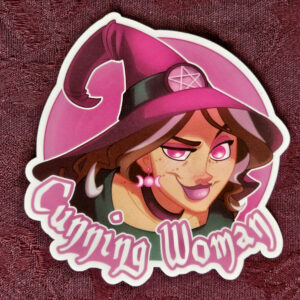 Cunning Woman Sticker - Vinyl Witch Sticker for Water Bottles, Laptops, Journals, or Scrapbooking