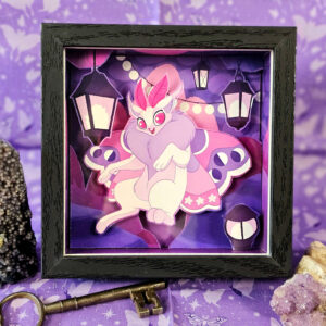 Spirit Familiar - Lunalight - Adoptable Cat Moth Creature Art Piece for Home Decor, Ritual, Focus