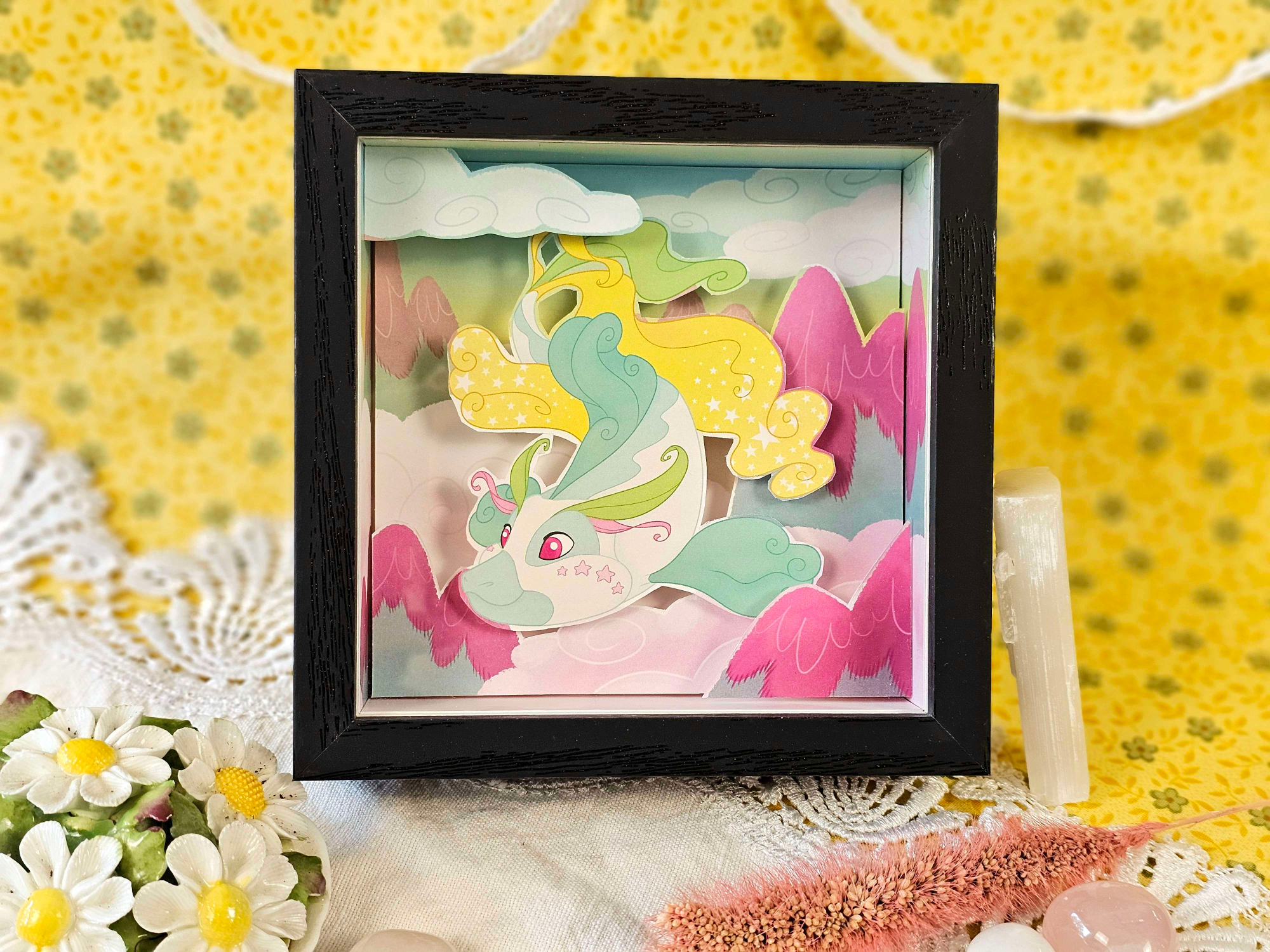 Spirit Familiar - Mixmystral - Adoptable Koi Dragon Creature Art Piece for Home Decor, Ritual, Focus