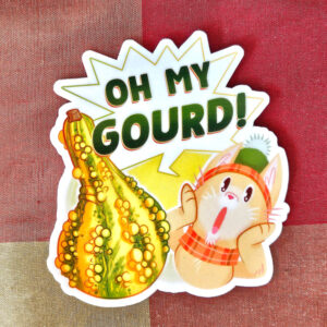 Oh My Gourd! - Vinyl Autumn Sticker for Water Bottles, Laptops, Journals, or Scrapbooking