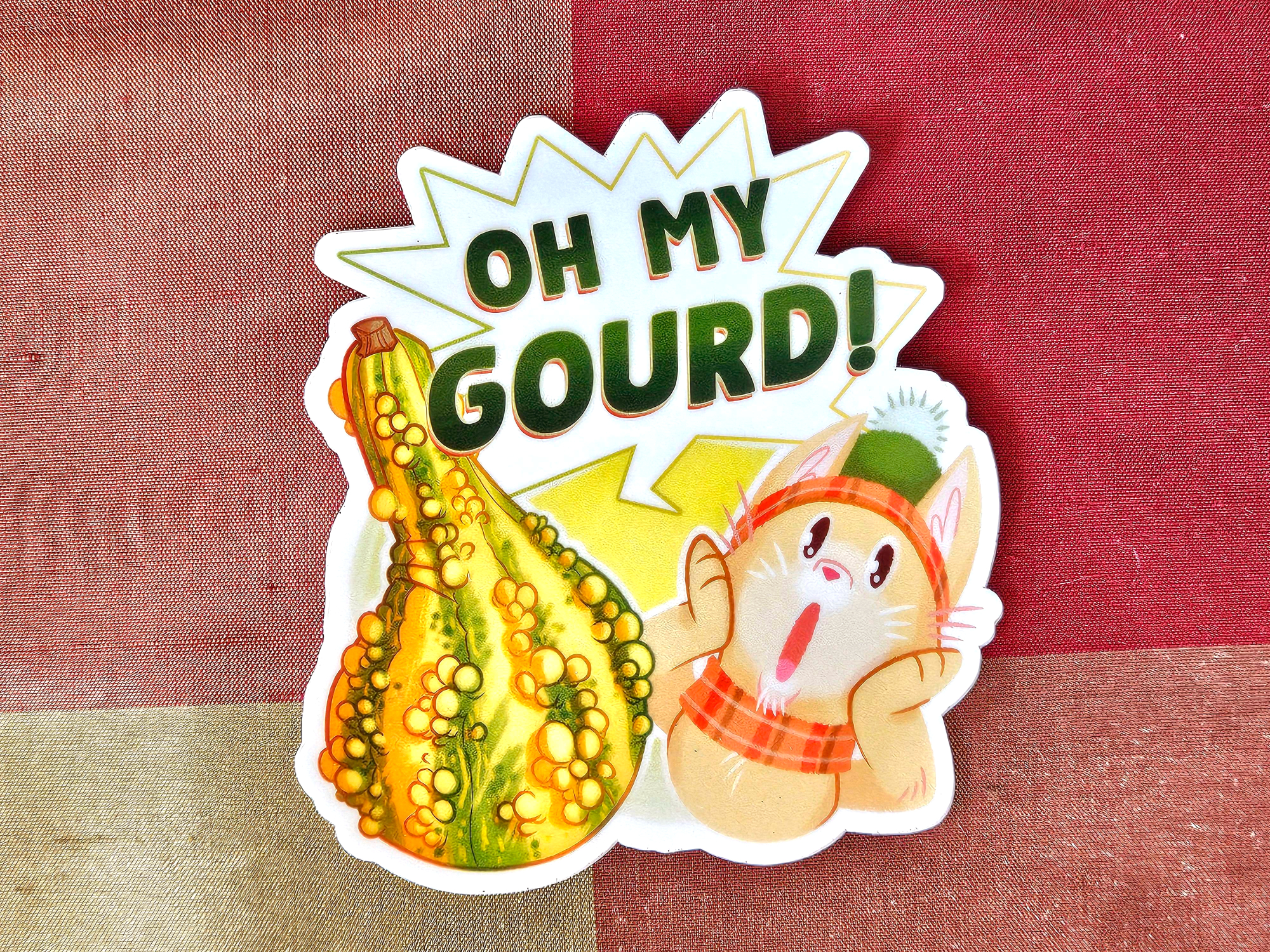 Oh My Gourd! - Vinyl Autumn Sticker for Water Bottles, Laptops, Journals, or Scrapbooking