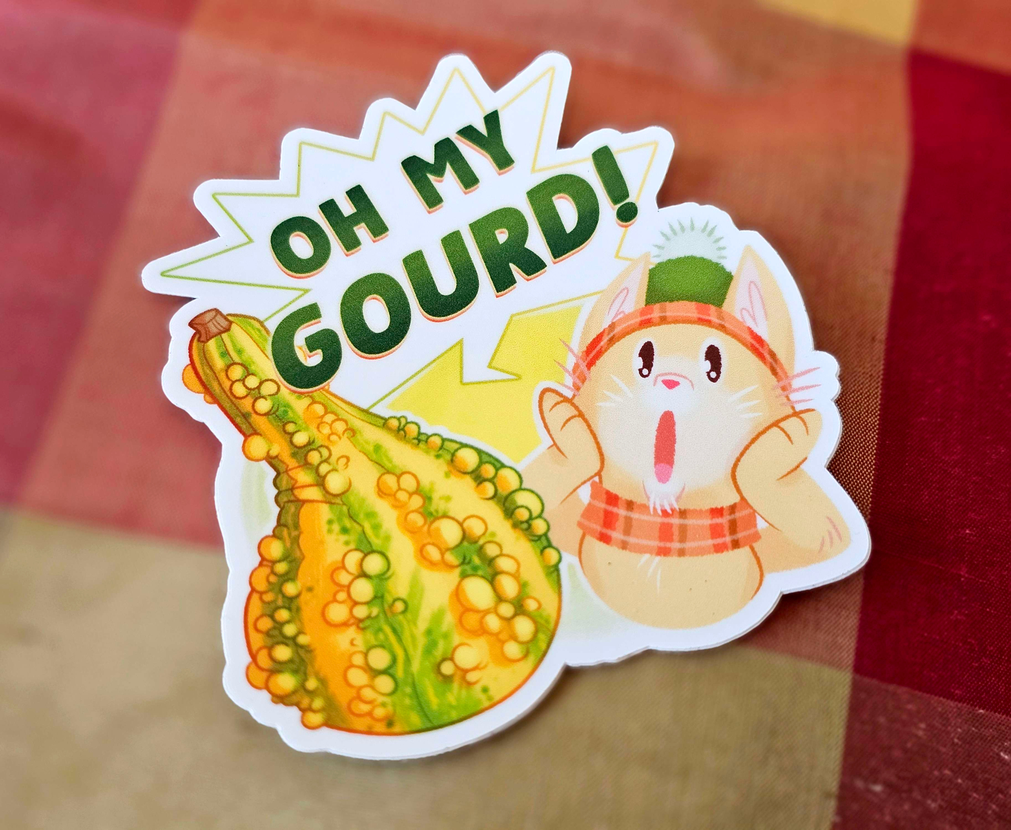 Oh My Gourd! - Vinyl Autumn Sticker for Water Bottles, Laptops, Journals, or Scrapbooking - Image 3