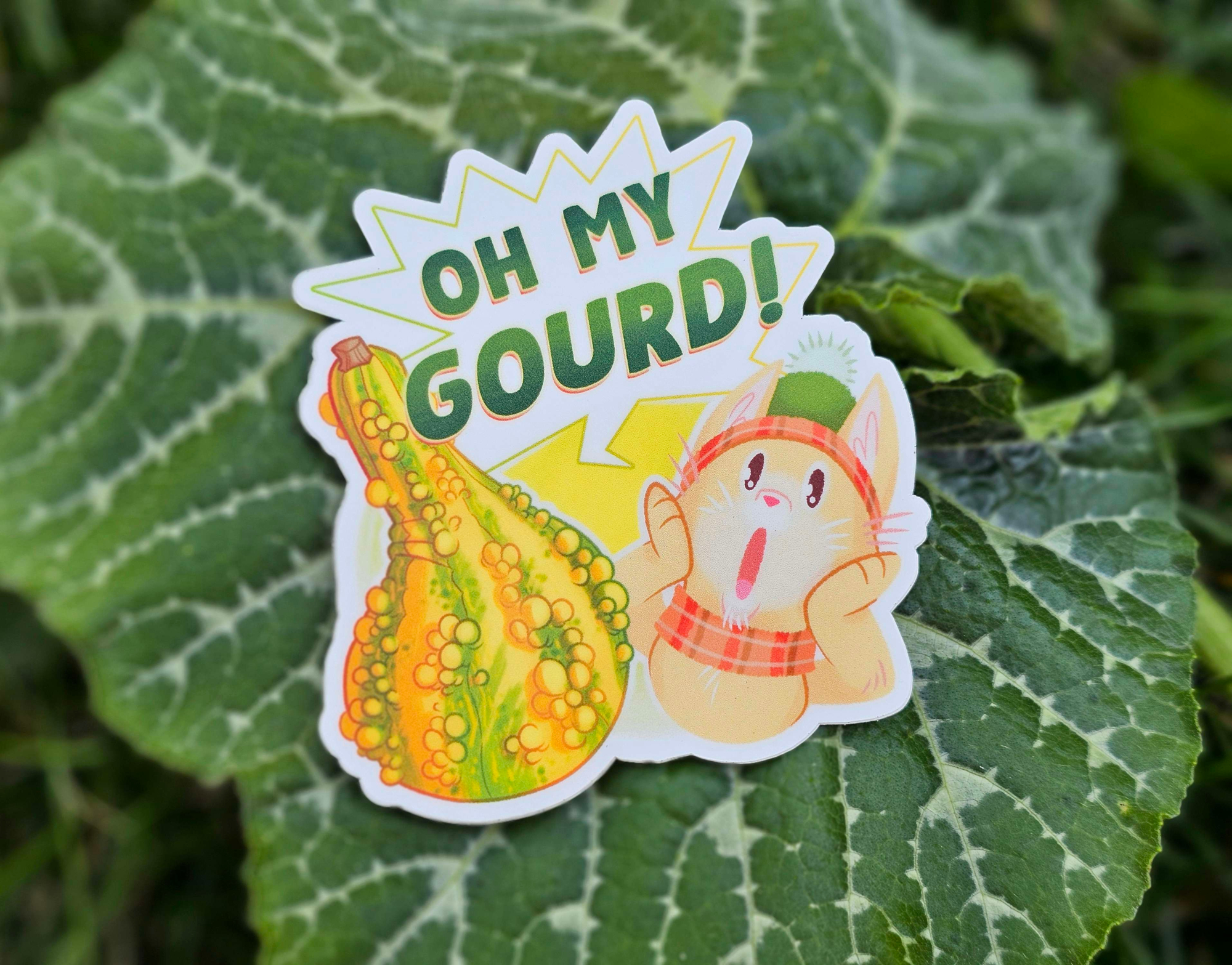 Oh My Gourd! - Vinyl Autumn Sticker for Water Bottles, Laptops, Journals, or Scrapbooking - Image 4