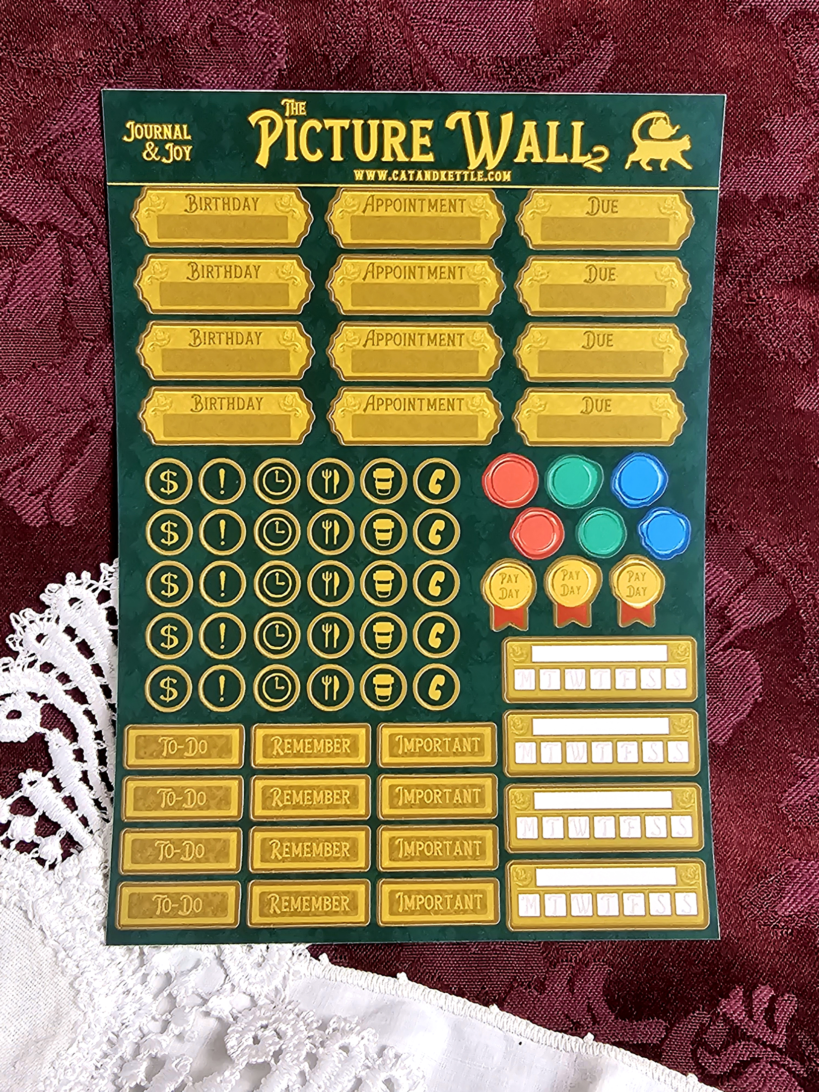 Picture Wall Sticker Sheets - Planner Stickers for Tracking, Productivity, Bullet Journals, and Agendas - Image 7