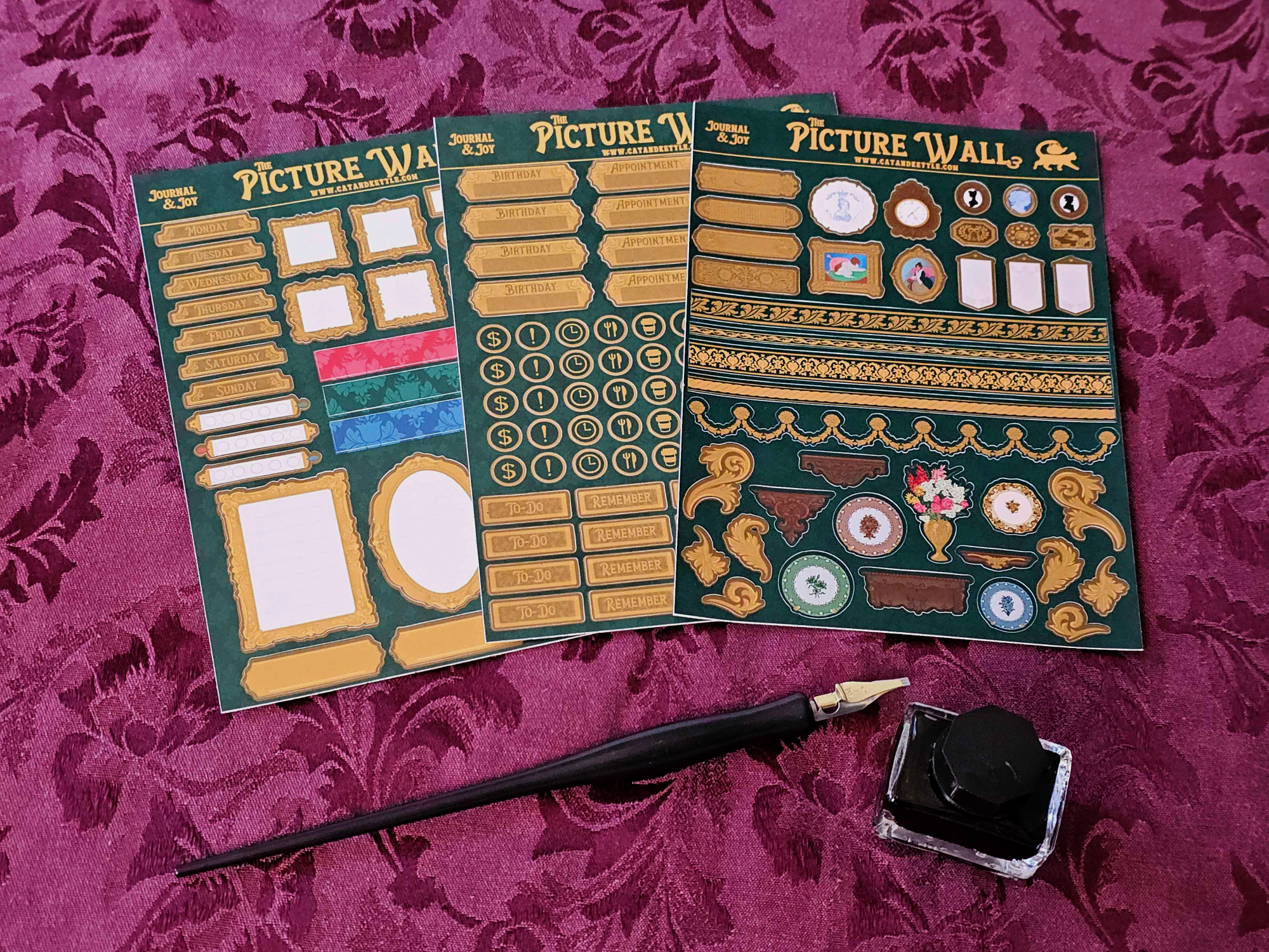 Picture Wall Sticker Sheets - Planner Stickers for Tracking, Productivity, Bullet Journals, and Agendas