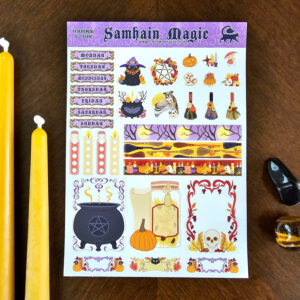 Samhain Magic Sticker Sheets - Planner Stickers for Tracking, Productivity, Bullet Journals, and Agendas