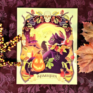 Samhain - 6x8 and 8x10 Wall Art - Pagan Sabbat - Wheel of the Year